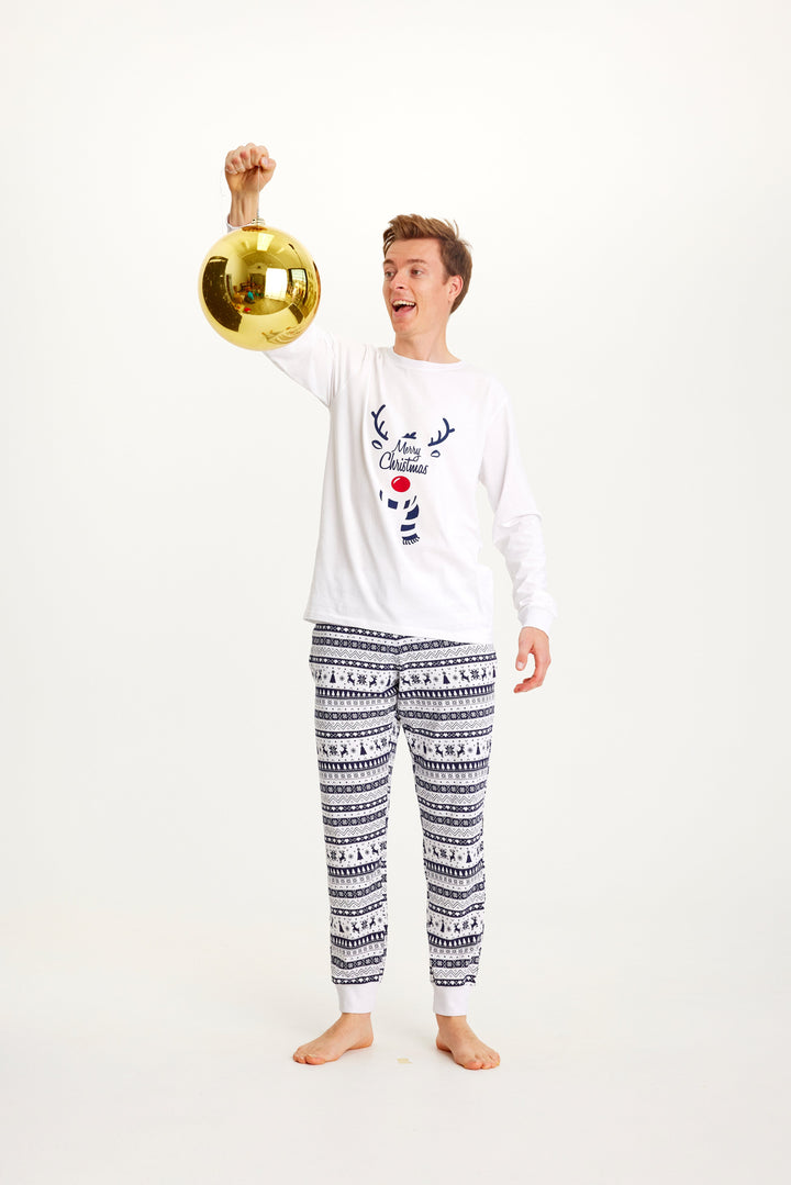 Drune | Süßer Weihnachts-Pyjama Blau - Herren
