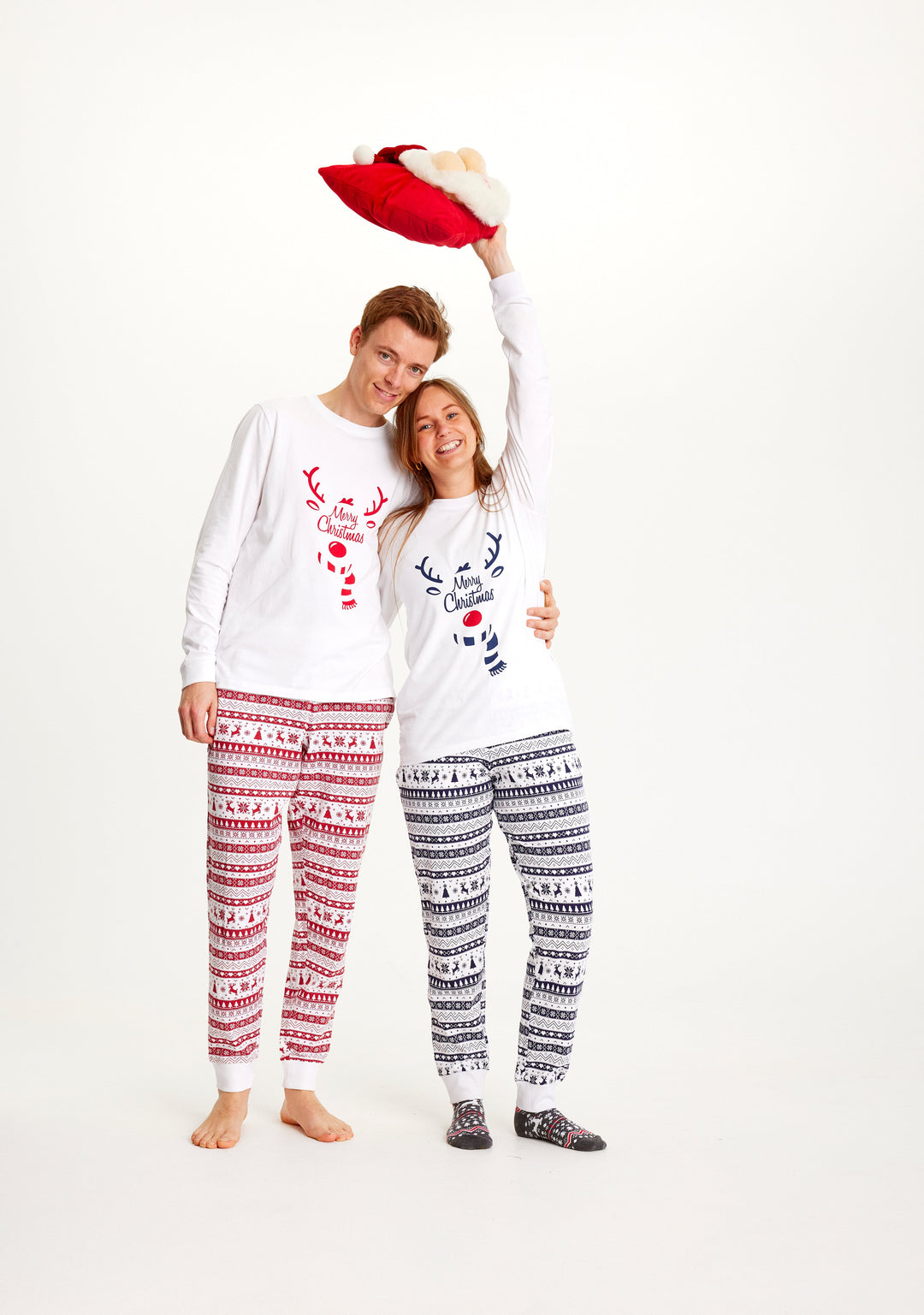 Drune | Süßer Weihnachts-Pyjama Blau - Herren