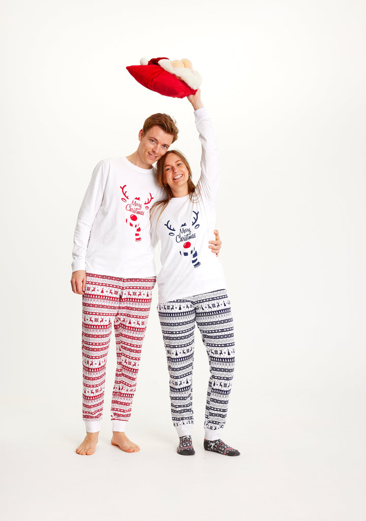 Drune | Süßer Weihnachts-Pyjama Blau - Herren