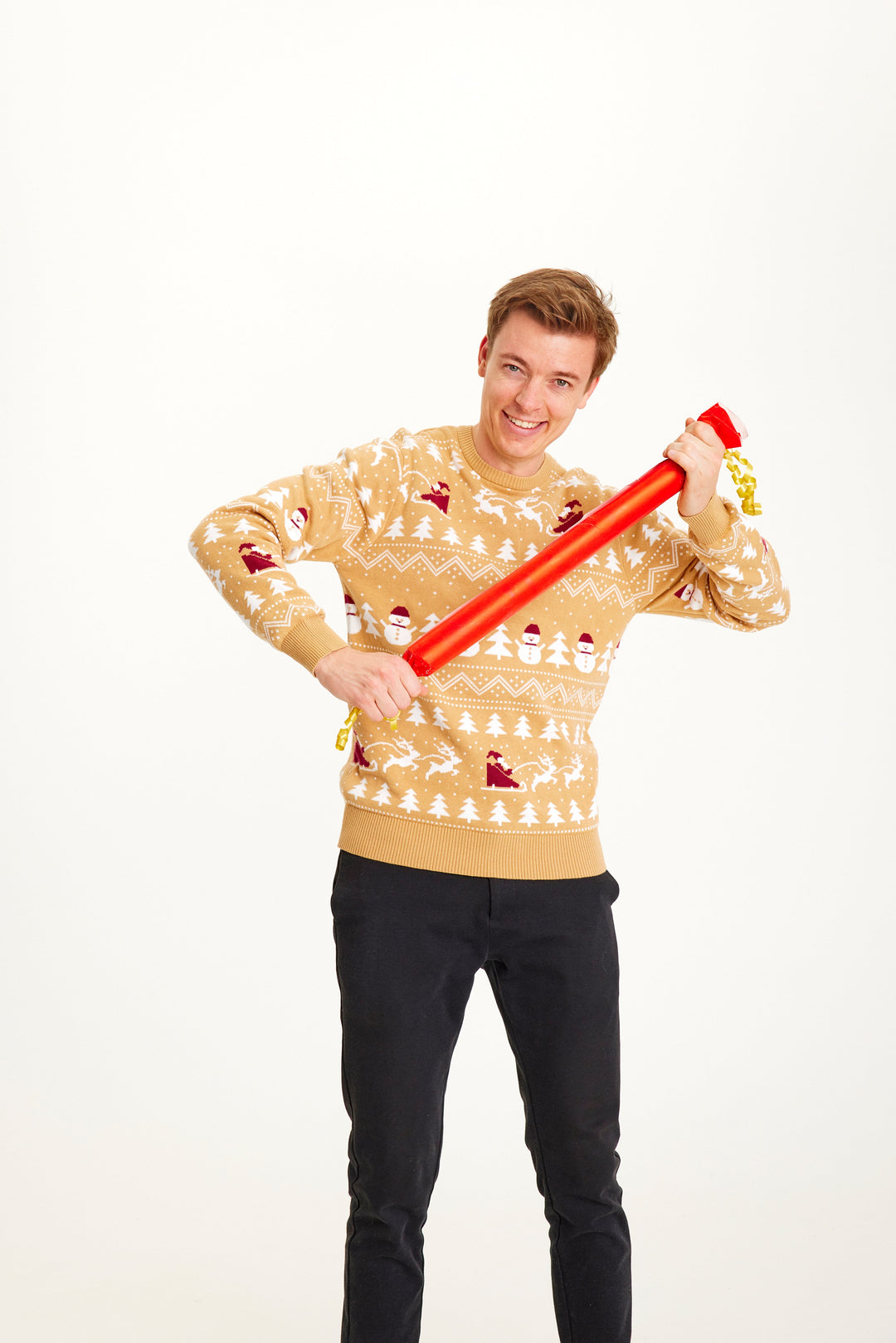 Drune | Der stilvolle Weihnachtspullover Beige - Herren