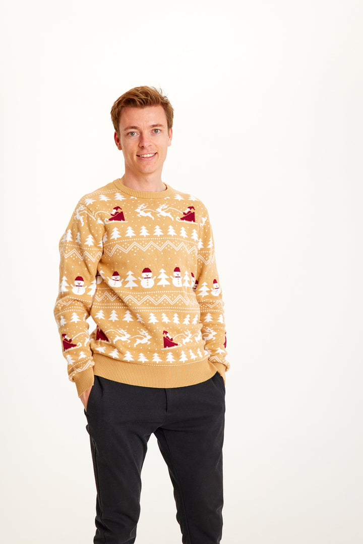 Drune | Der stilvolle Weihnachtspullover Beige - Herren