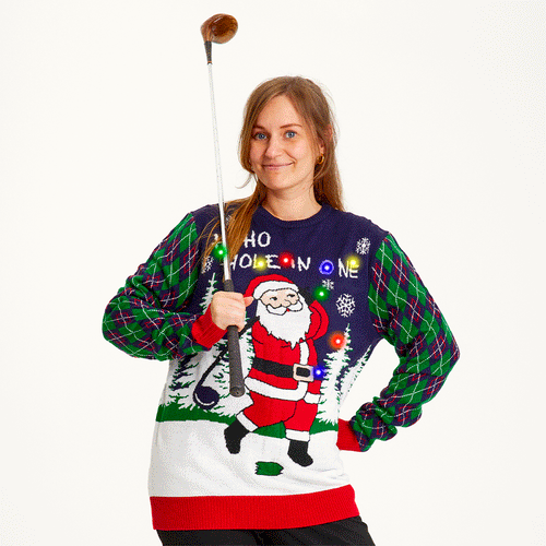 Drune | Ho Ho Hole In One Weihnachtspullover - Damen