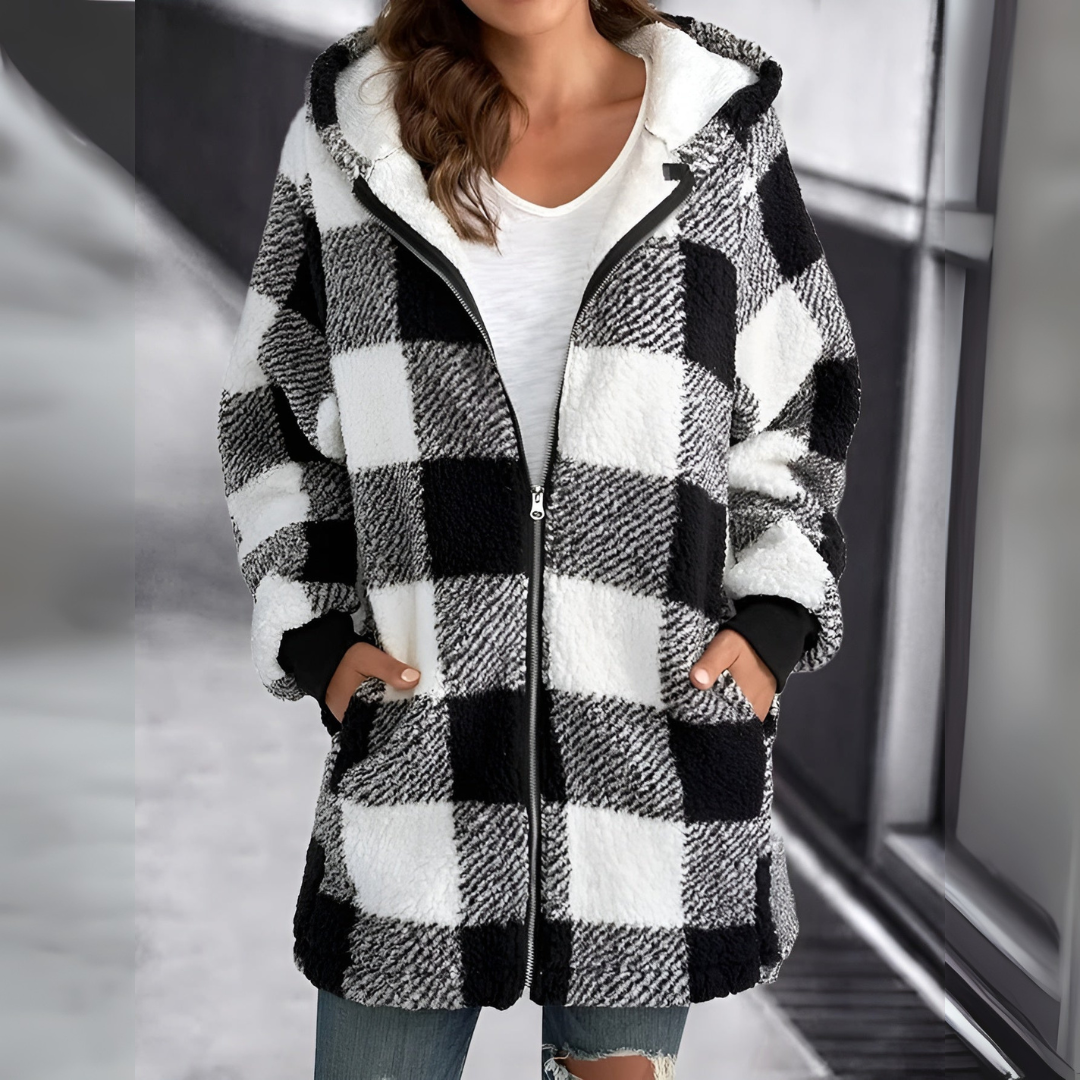 Drune | Karierter Zip-Up-Jacke