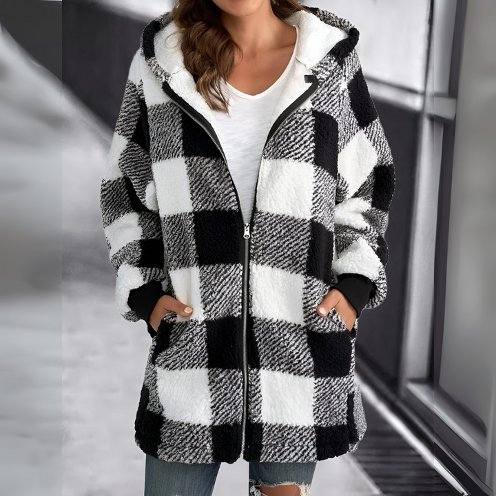 Drune | Karierter Zip-Up-Jacke