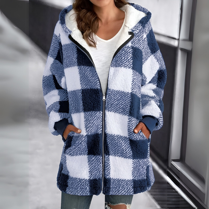 Drune | Karierter Zip-Up-Jacke