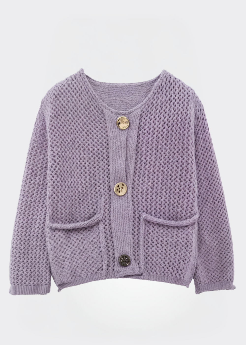 Drune | Damen Strickjacke mit Knöpfen und weicher Textur