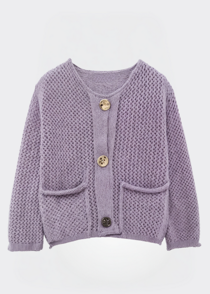 Drune | Damen Strickjacke mit Knöpfen und weicher Textur