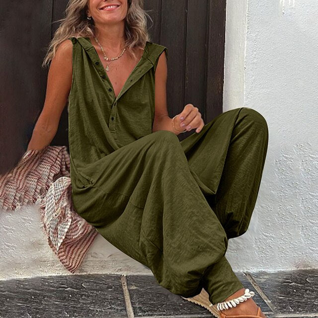 Drune | Damen ärmelloser Jumpsuit