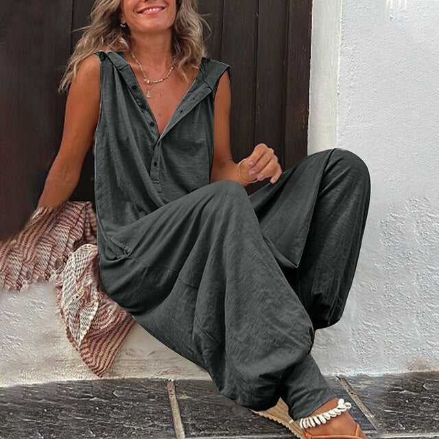 Drune | Damen ärmelloser Jumpsuit