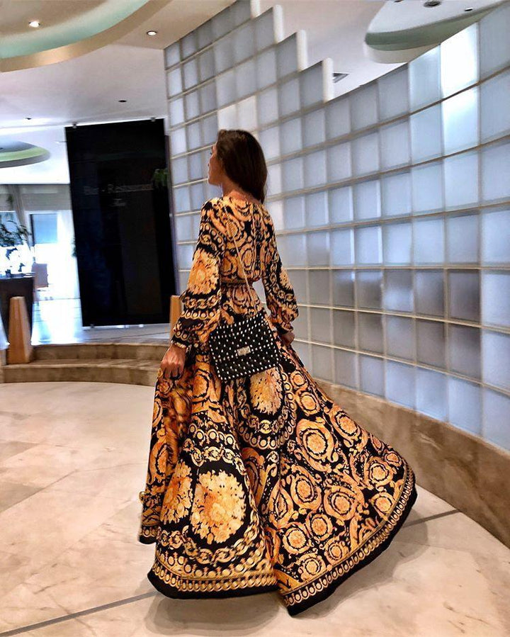 Wickelkleid | Boho Damenkleid mit Schlitz