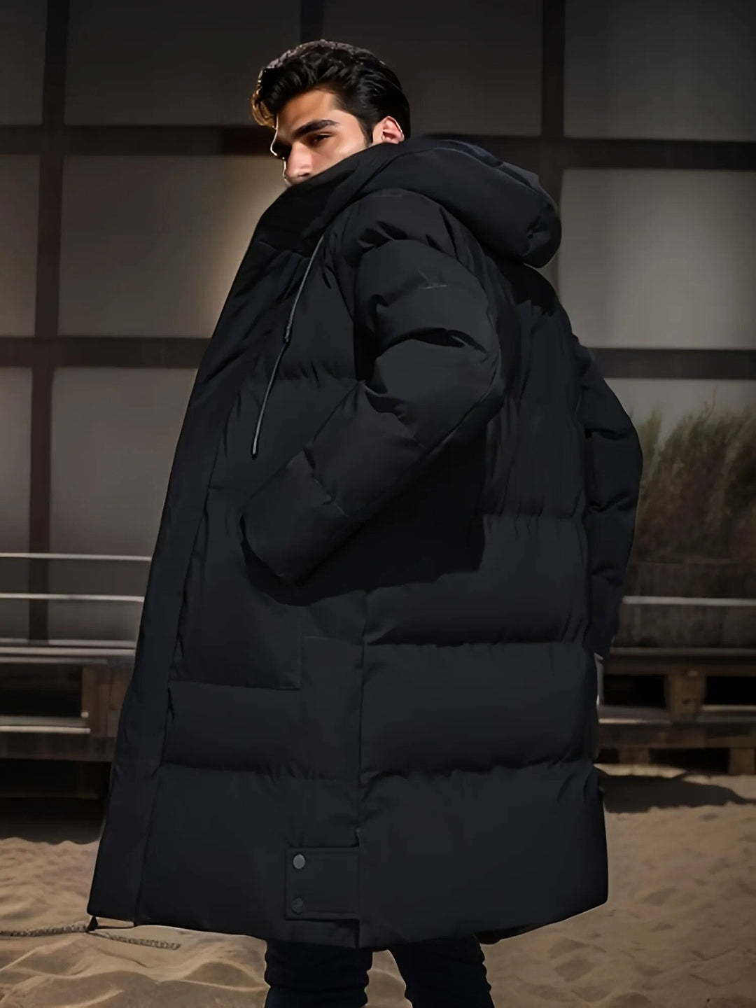 Drune | Lange Winterjacke für Herren wasserdicht und warm