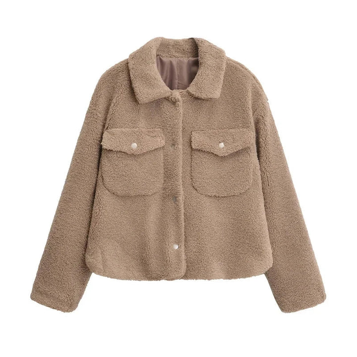 Drune | Short women's jacket with teddy fleece