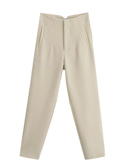 Drune Vintage Hose mit geradem Reißverschluss und erhöhter Taille