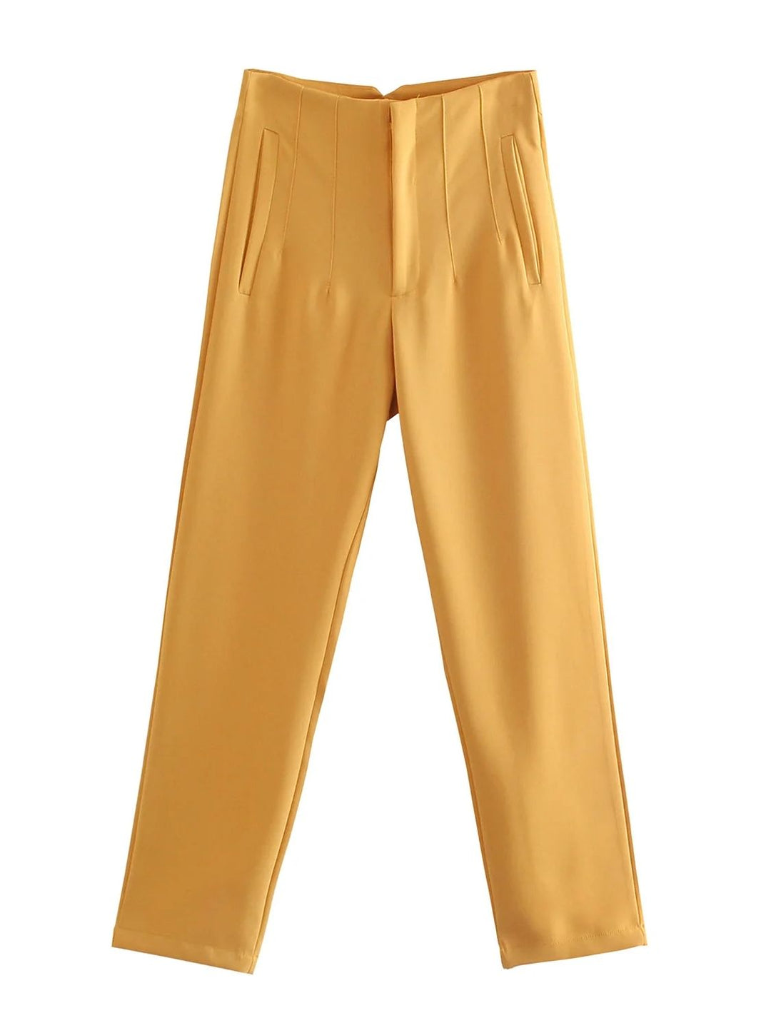 Drune Vintage Hose mit geradem Reißverschluss und erhöhter Taille