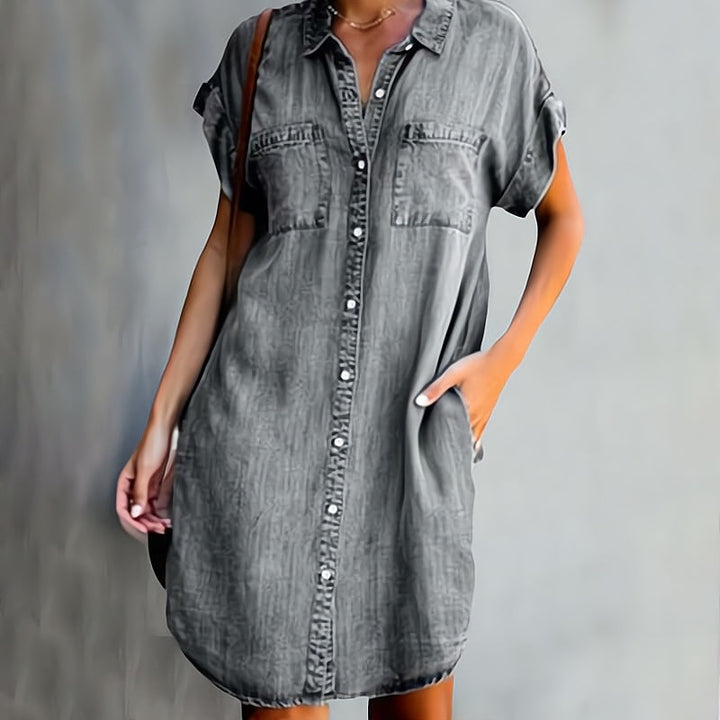 Drune | Denim Knopfkleid