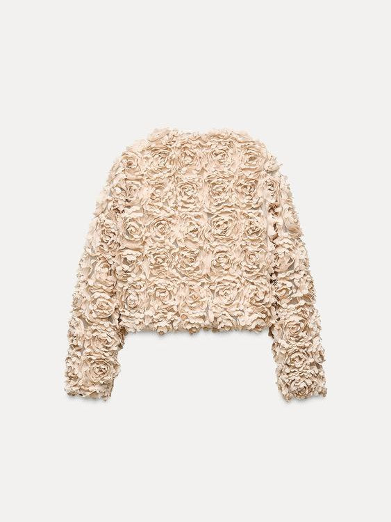 Drune | Texturiertes Cropped Jacke mit langen Ärmeln
