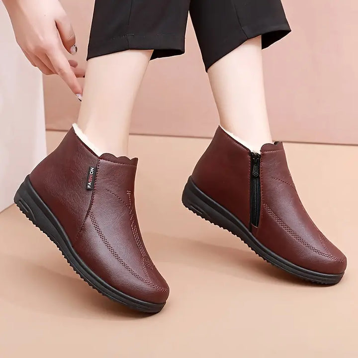 Drune | Orthopädische Damenstiefeletten mit Plüschfutter