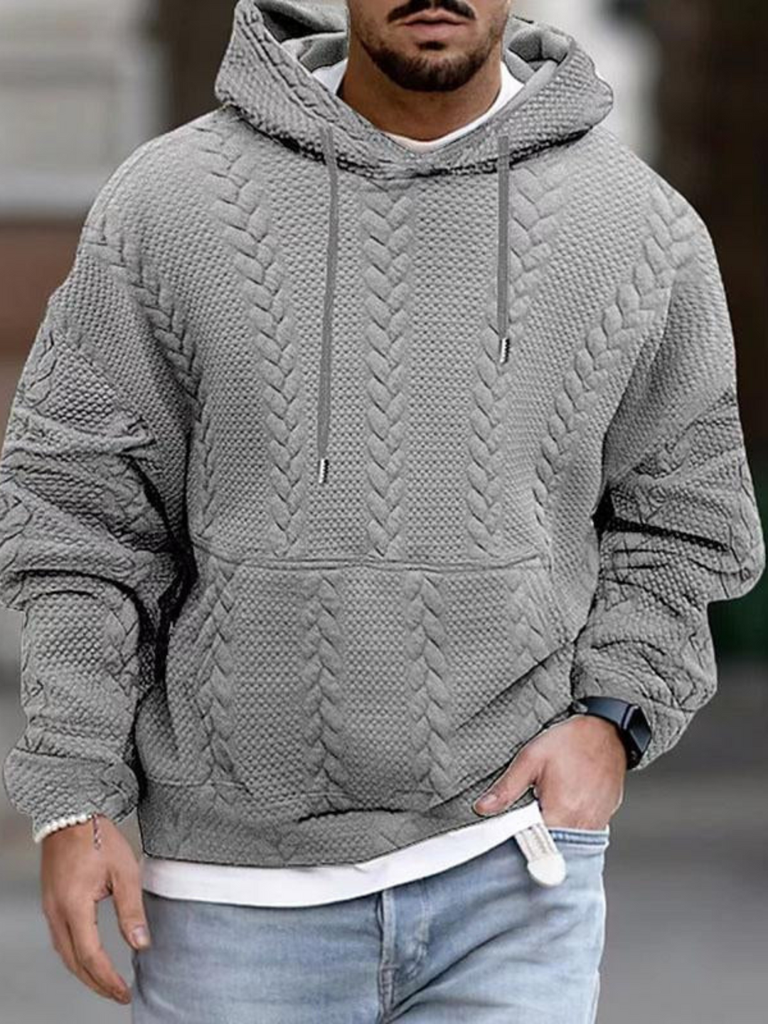 Drune | Känguru-Taschen-Hoodie für Herren - Langarm
