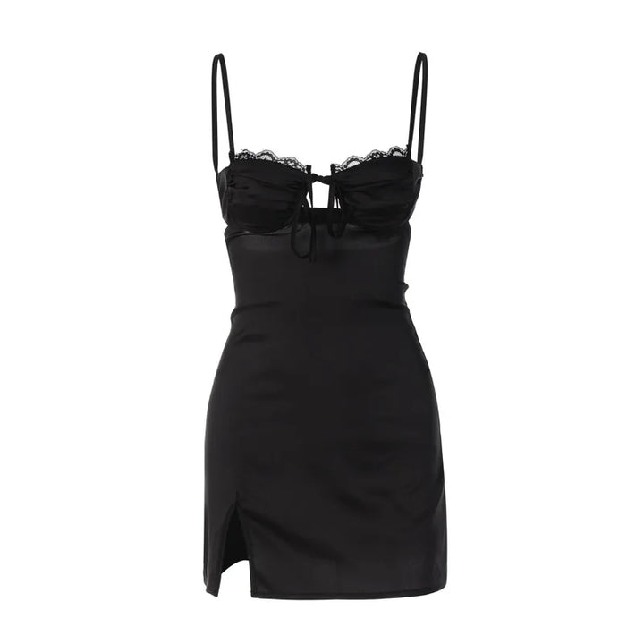 Drune | Spitzen-Minikleid mit Spaghettiträger
