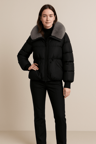 Drune | Elegante Daunenjacke aus Kunstpelz