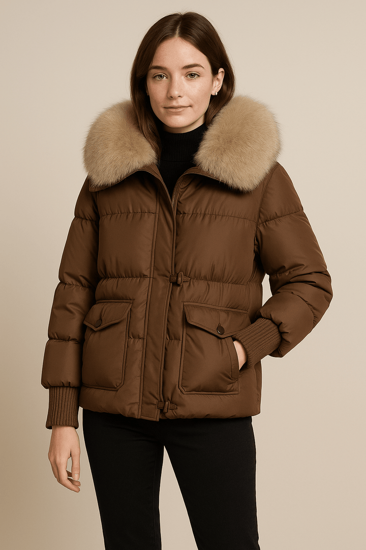 Drune | Elegante Daunenjacke aus Kunstpelz