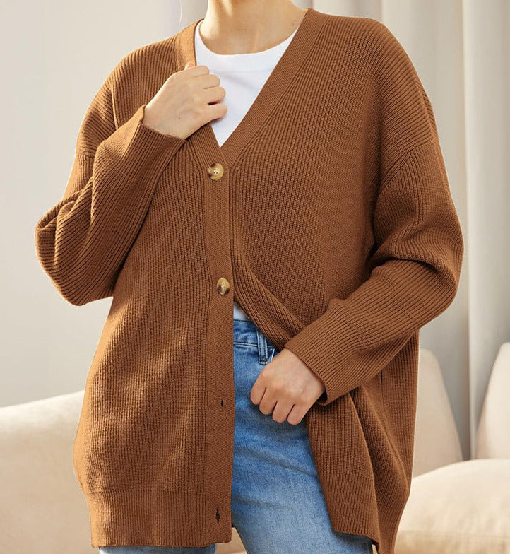Drune | Strickjacke Übergröße Knopfleiste Strickjacke Damenbekleidung