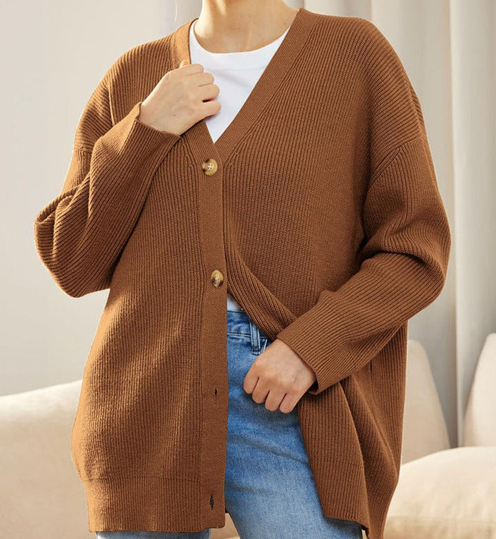 Drune | Strickjacke Übergröße Knopfleiste Strickjacke Damenbekleidung