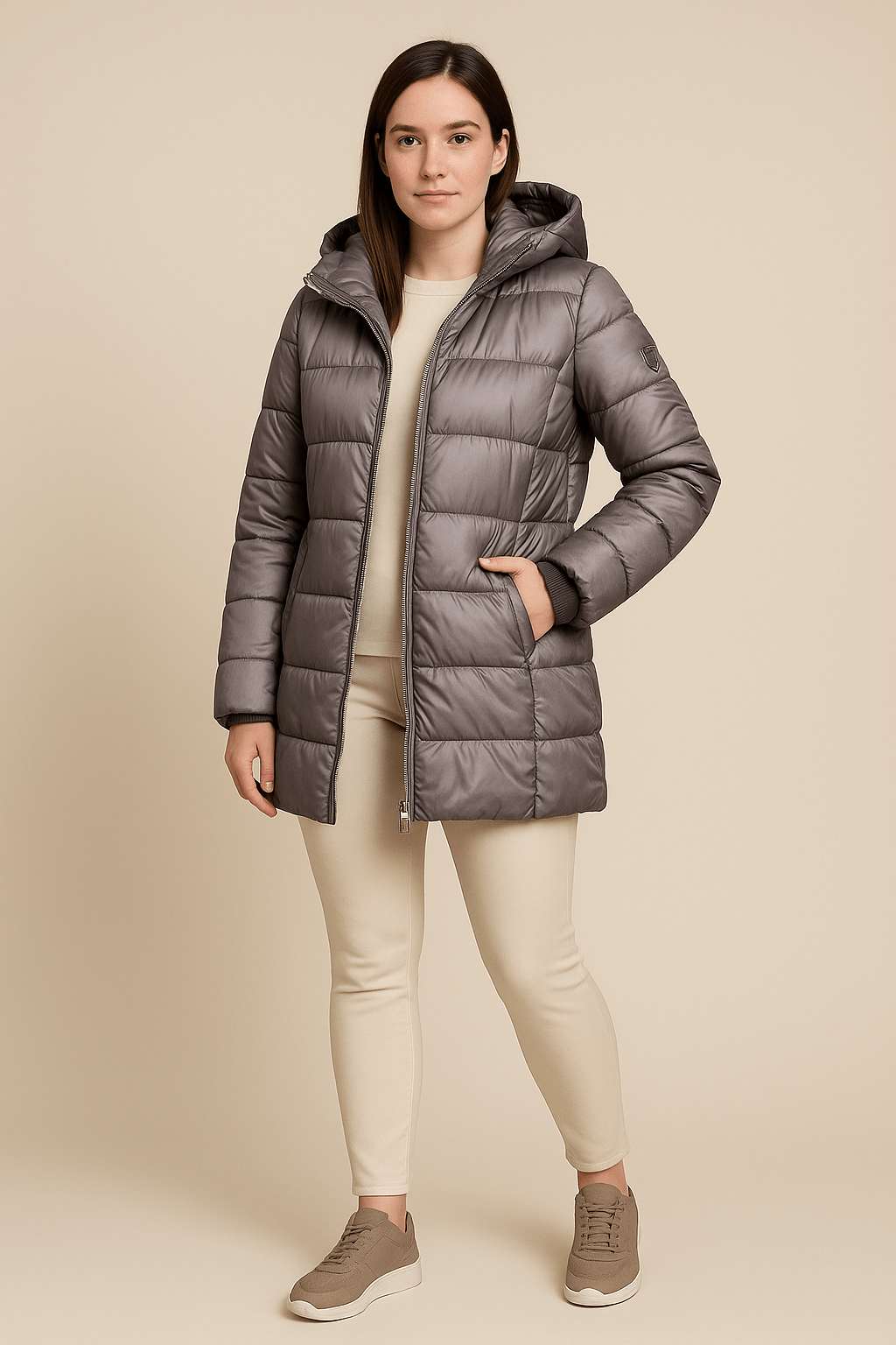 Drune | Steppjacke mit weicher Kapuze und tiefen Taschen