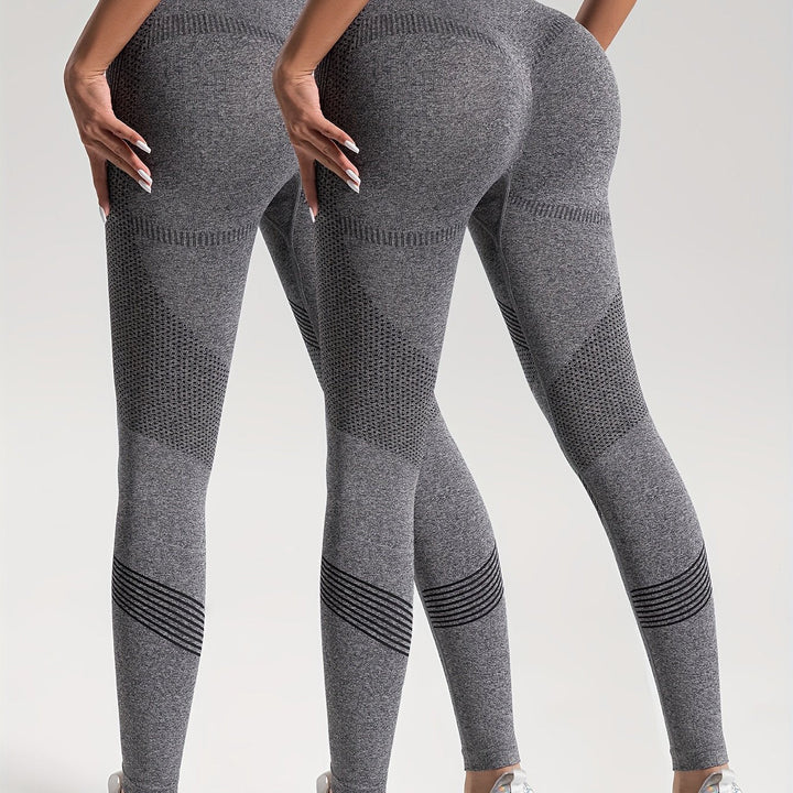 Drune | Eleganz Set aus 2 Gepunkteten Fitness-Leggings für Stilvolle Workouts