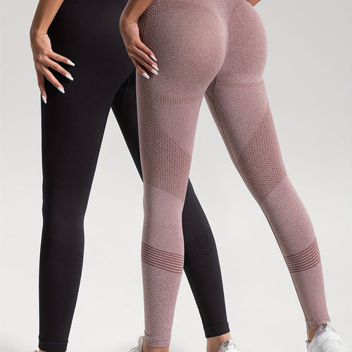 Drune | Eleganz Set aus 2 Gepunkteten Fitness-Leggings für Stilvolle Workouts