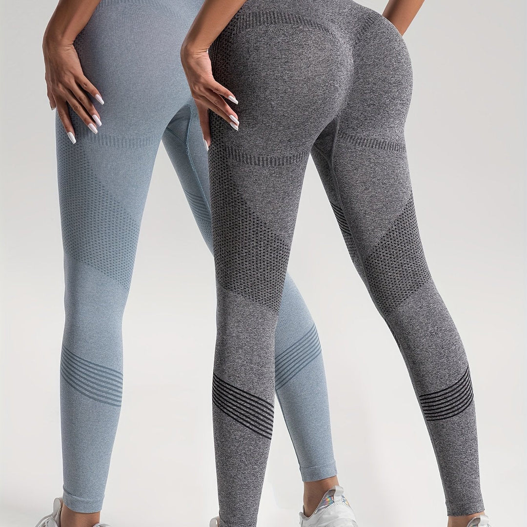 Drune | Eleganz Set aus 2 Gepunkteten Fitness-Leggings für Stilvolle Workouts