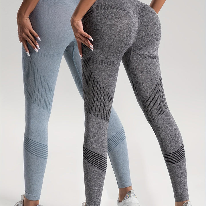 Drune | Eleganz Set aus 2 Gepunkteten Fitness-Leggings für Stilvolle Workouts