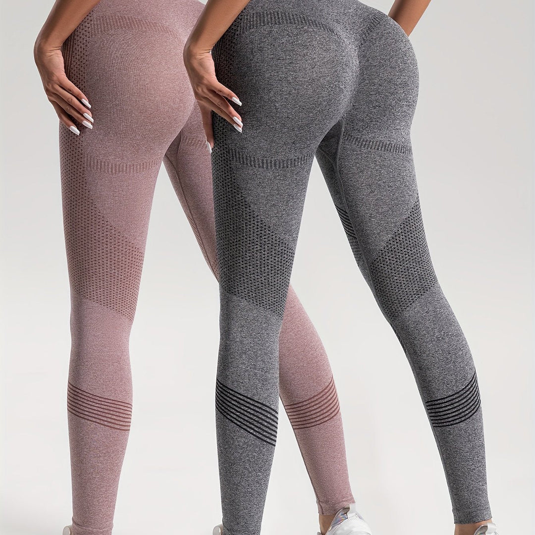 Drune | Eleganz Set aus 2 Gepunkteten Fitness-Leggings für Stilvolle Workouts