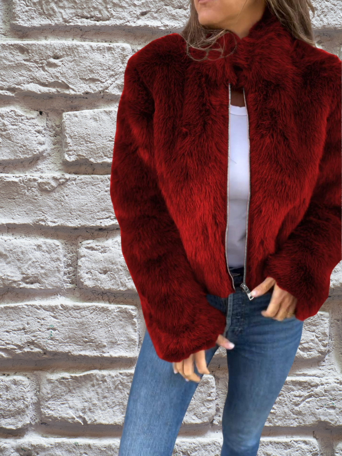 Drune | Weiches und warmes Kunstpelzjacke
