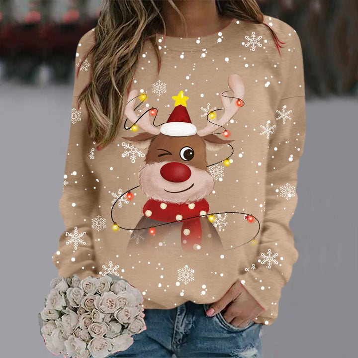 Drune | Weihnachts-Pullover für Frauen - Weiches 3D-Rentier-Design & Warmer Komfort für die Feiertage