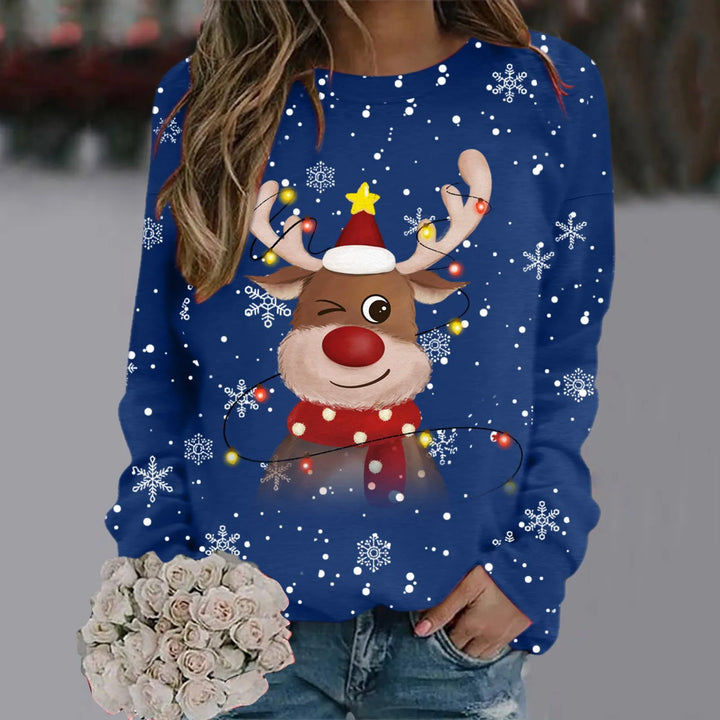 Drune | Weihnachts-Pullover für Frauen - Weiches 3D-Rentier-Design & Warmer Komfort für die Feiertage