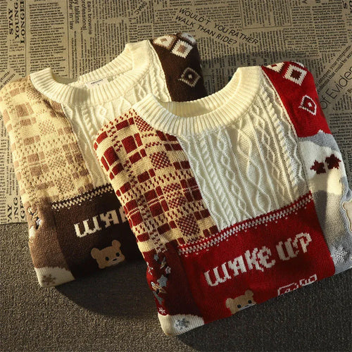 Drune | Festival Weihnachts-Pullover mit langen Ärmeln - warmer & stylischer Pullover für Männer und Frauen
