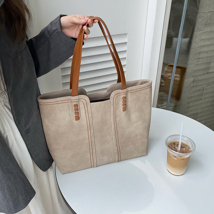 Drune | Minimalistische Kunstleder Tragetasche für Frauen