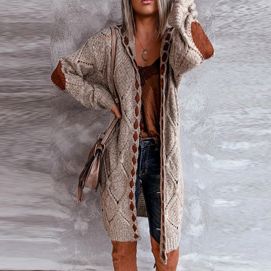 Drune | Modische Strickjacke mit Kapuze