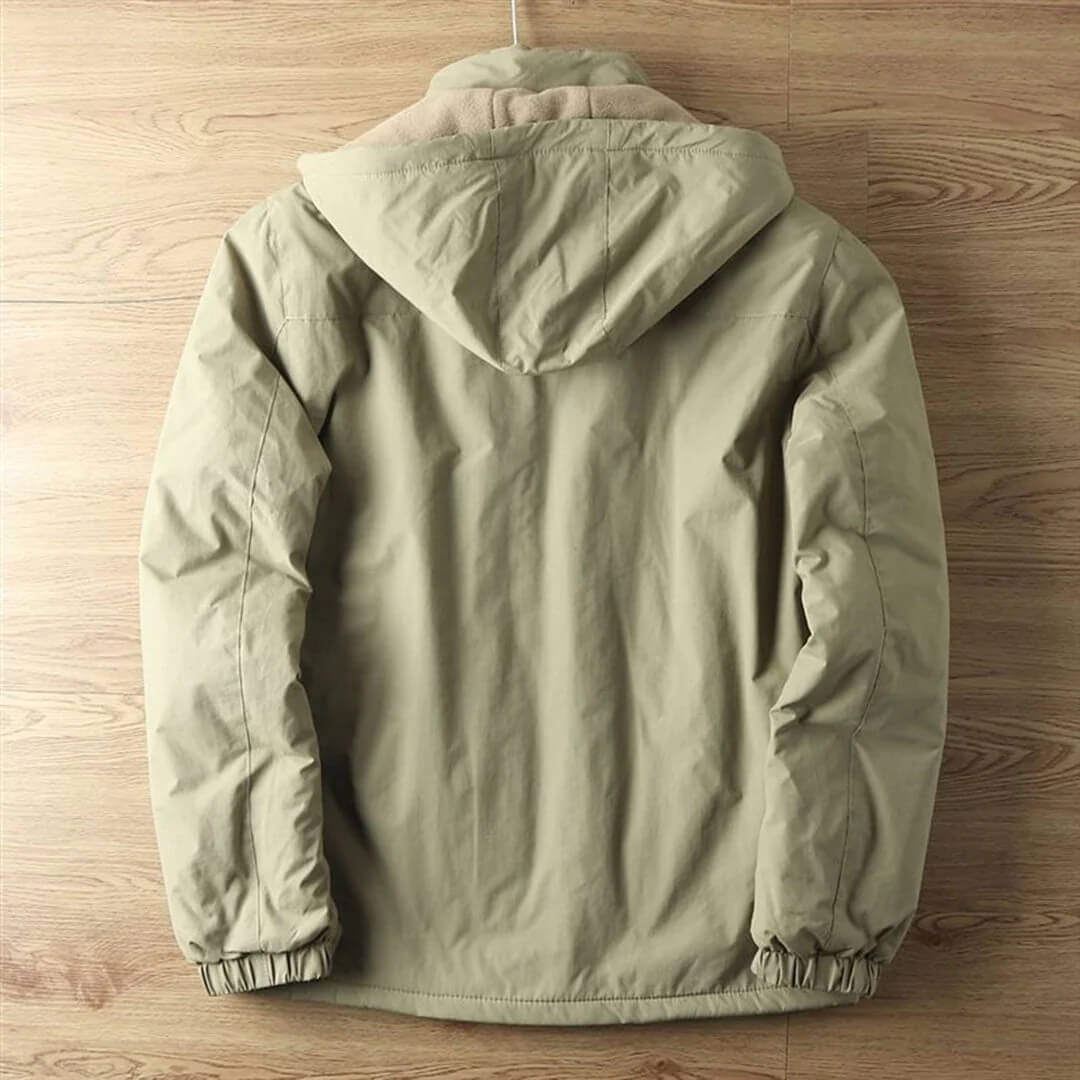 Drune |  Outdoorjacke mit Fleece-Innenfutter - Winddichte & Wasserabweisende Übergangsjacke mit Kapuze