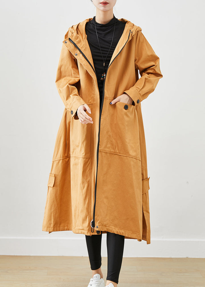 Drune | Lockere Baumwoll-Trenchcoats mit Kapuze und Taschen