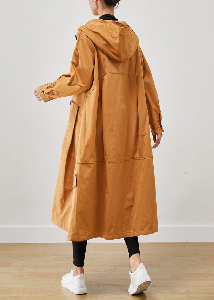 Drune | Lockere Baumwoll-Trenchcoats mit Kapuze und Taschen