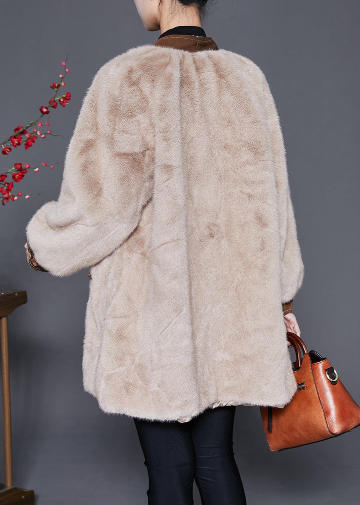 Drune | Patchwork-Mink-Veloursmäntel mit Quasten und chinesischen Knöpfen Winter