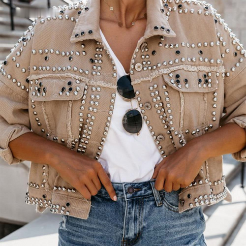 Drune | Bequeme Nieten Jacke