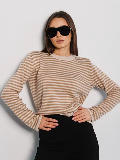 Drune | Striped crew neck sweater