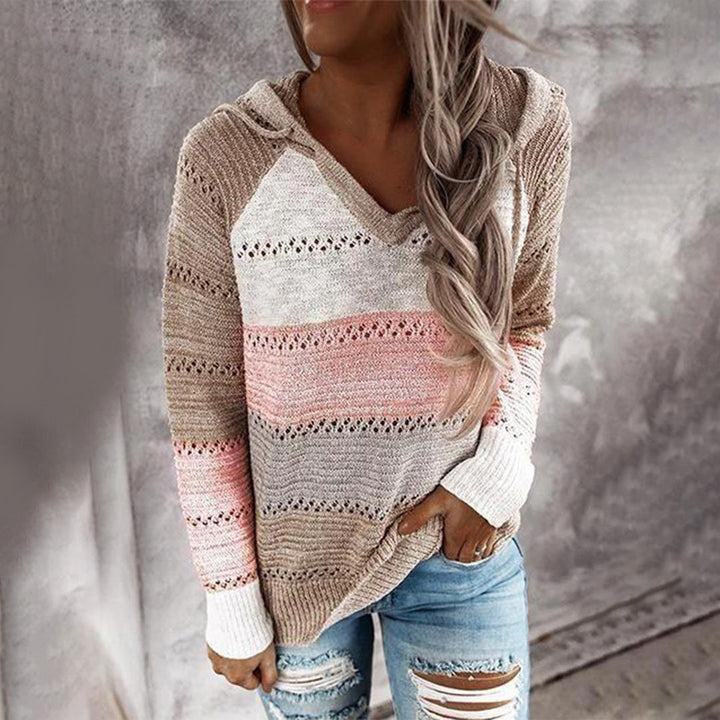 Drune | Strickpullover mit Kapuze Atmungsaktives Material Lässiger Stil
