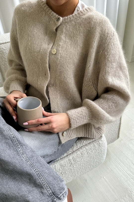 Drune | Damen Klassischer Strickcardigan mit Knöpfen und langen Ärmeln