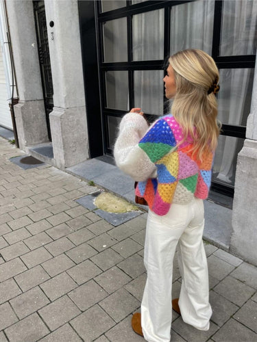 Drune | Gestreifter Schicker Strickcardigan