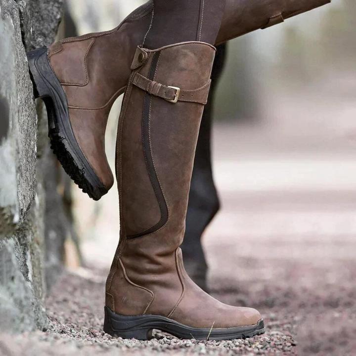 Knielange Stiefel | Wasserfest | Rutschfest | Reitstiefel | Damenstiefel Drune
