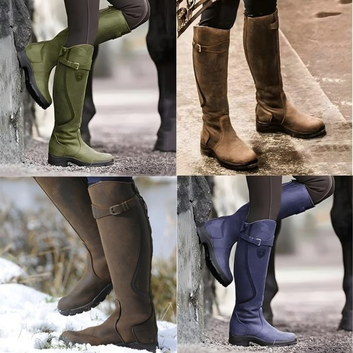 Knielange Stiefel | Wasserfest | Rutschfest | Reitstiefel | Damenstiefel Drune